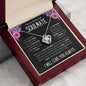Soulmate Purple Flower Love Knot Necklace