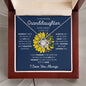 Granddaughter Sunflower Butterfly Love Knot Necklace