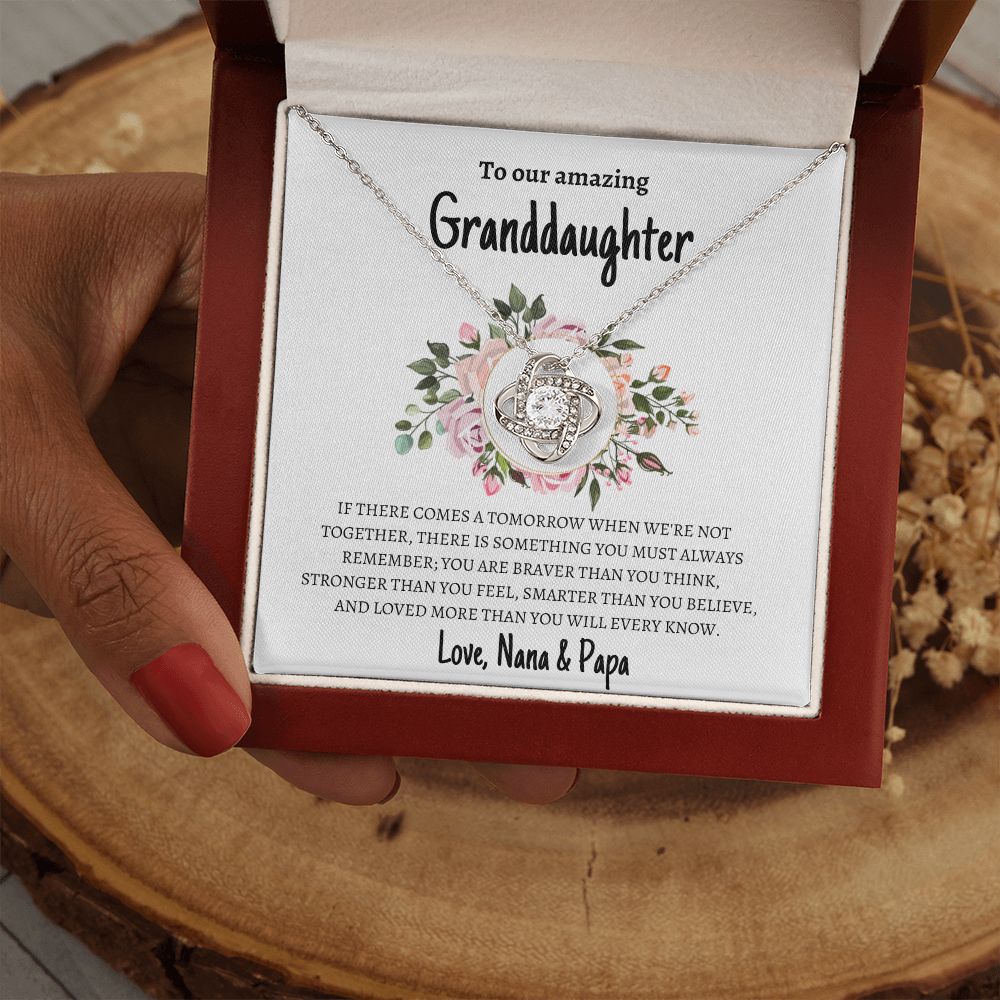 Granddaughter from Nana & Papa Love Knot Necklace