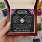 Soulmate Purple Flower Love Knot Necklace