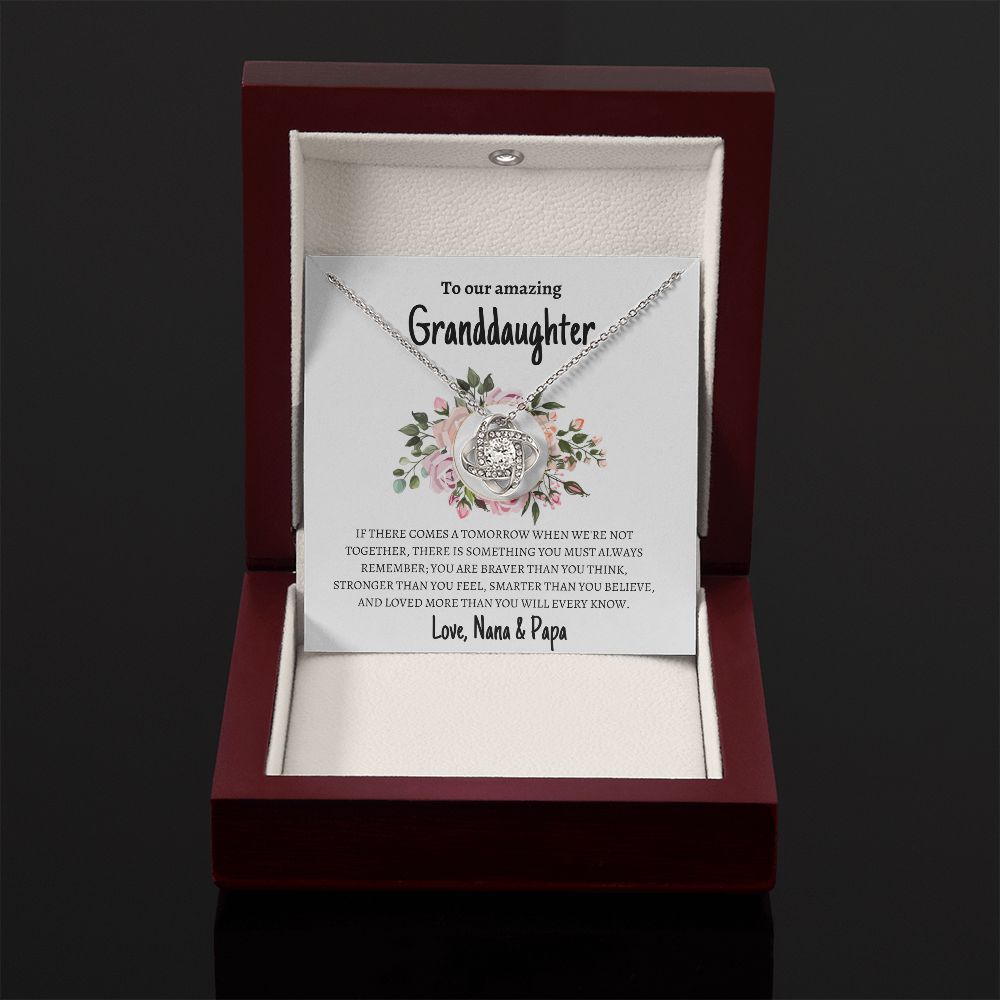 Granddaughter from Nana & Papa Love Knot Necklace