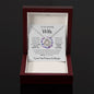 Wife Purple Flowers Love Knot Necklace
