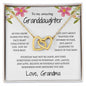 Amazing Granddaughter Interlocking Hearts Necklace