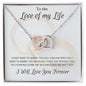 Love of my Life Countdown to "I do" Interlocking Hearts Necklace