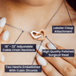 Amazing Granddaughter Interlocking Hearts Necklace