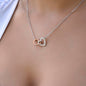 Love of my Life Countdown to "I do" Interlocking Hearts Necklace