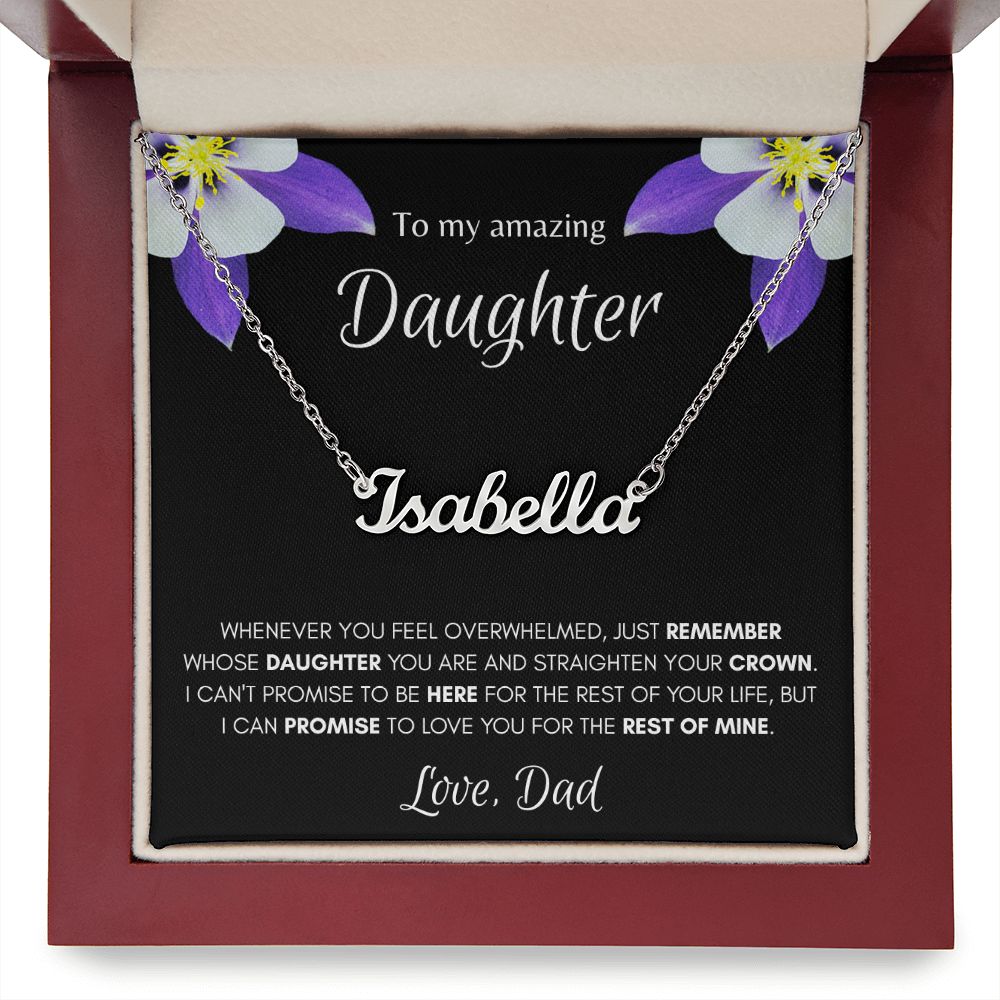Daughter from Dad Custom Name Necklace