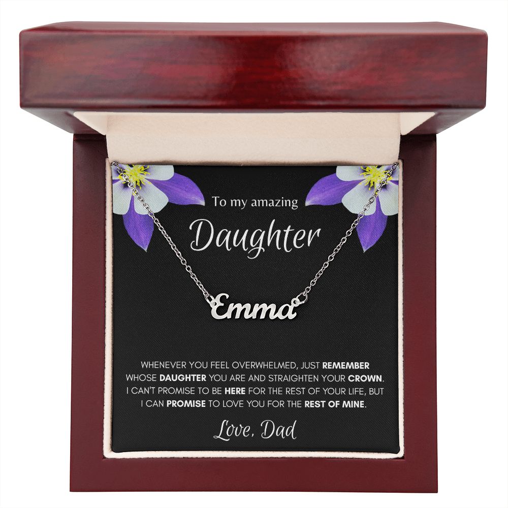 Daughter from Dad Custom Name Necklace