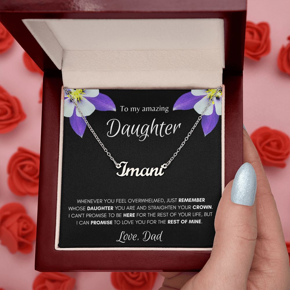 Daughter from Dad Custom Name Necklace