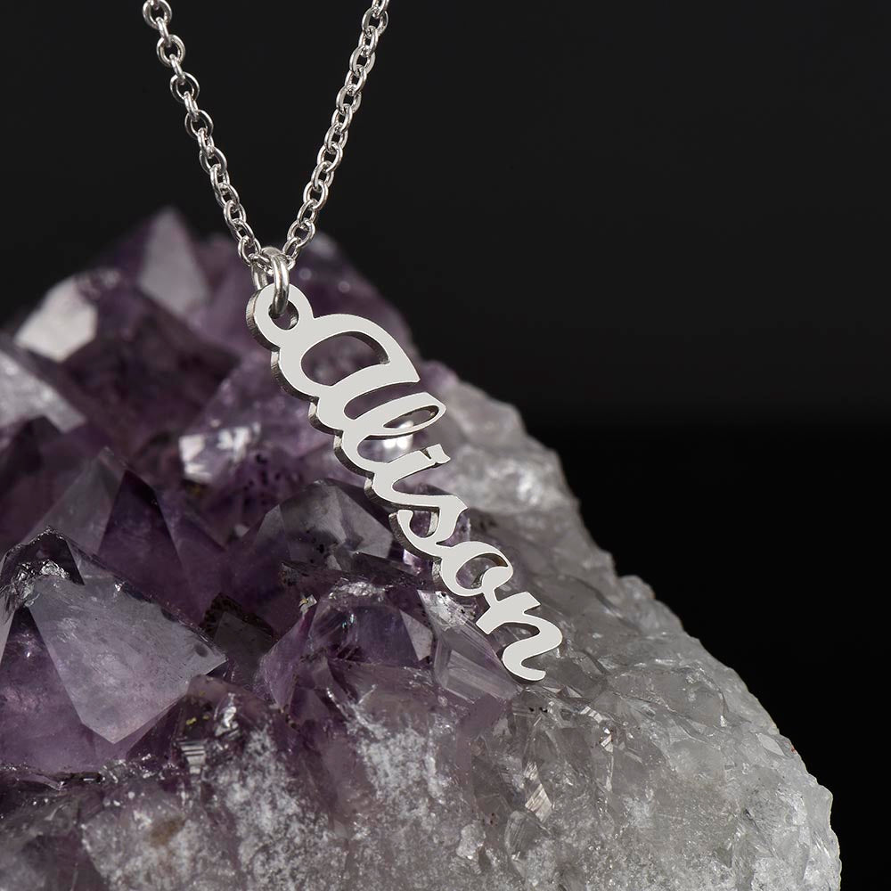 Granddaughter Vertical Name Necklace