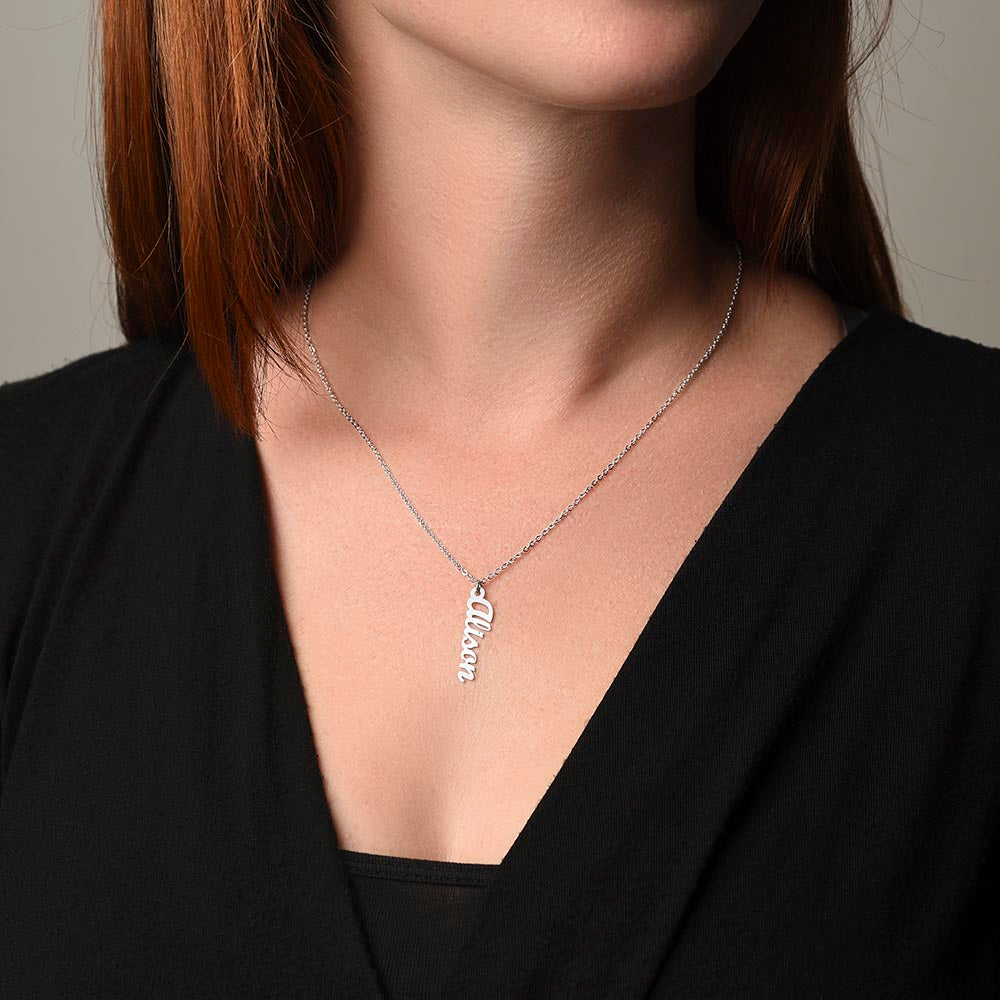 Granddaughter Vertical Name Necklace