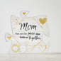 Mom Gold Hearts Puzzle Acrylic Gift