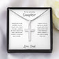 To Daughter From Dad Cross Necklace