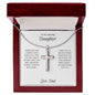 To Daughter From Dad Cross Necklace