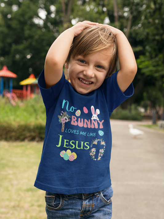 No Bunny Loves Me Like Jesus Youth 5.3 oz 100% Cotton T-Shirt