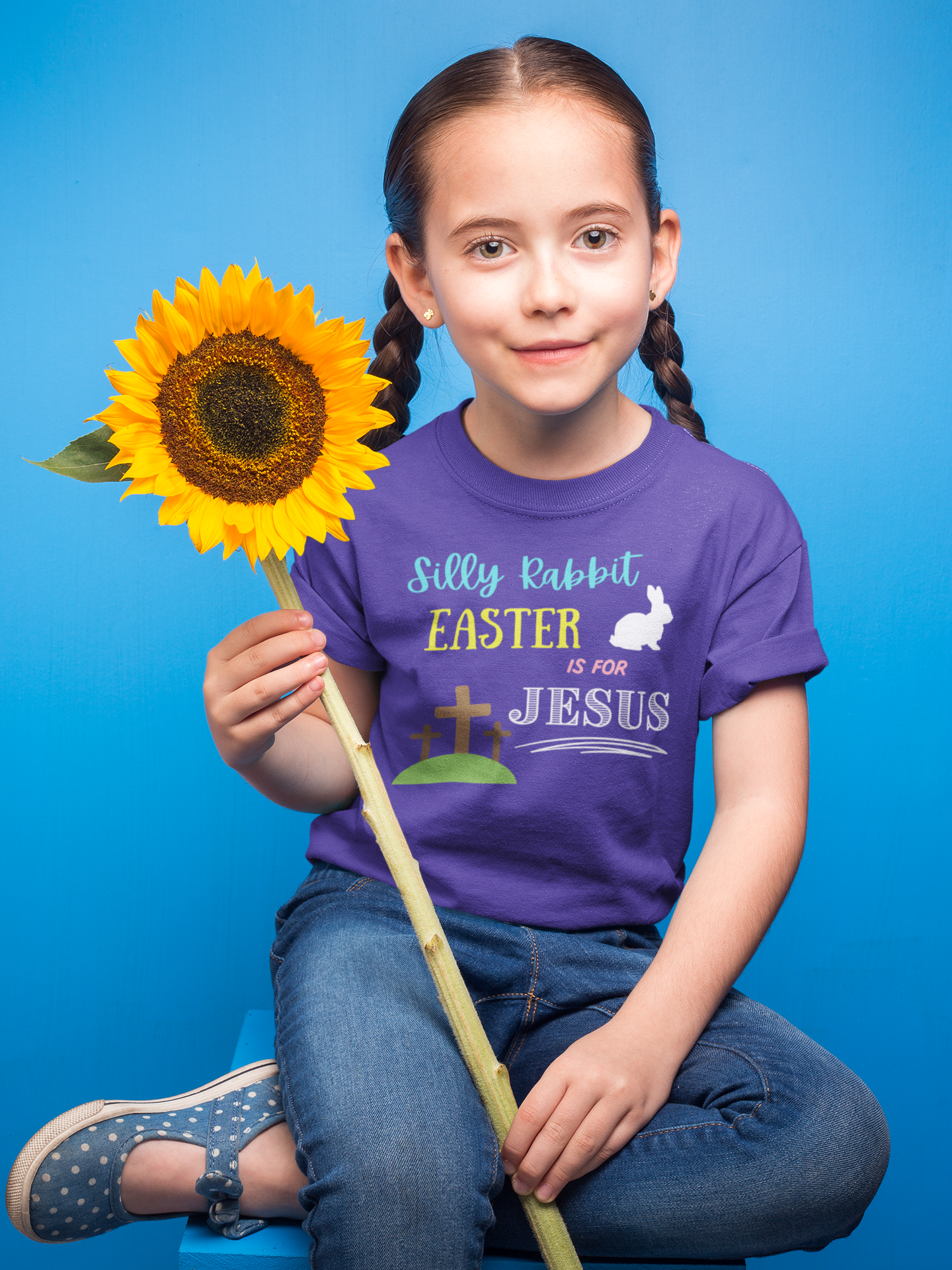Silly Rabbit Easter is for Jesus Youth 5.3 oz 100% Cotton T-Shirt