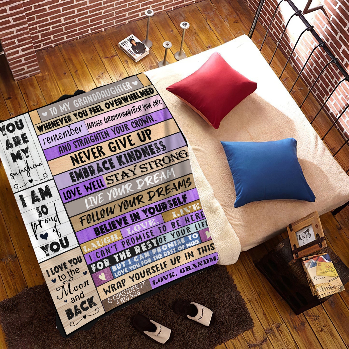 Granddaughter from Grandma Cozy Message Blanket