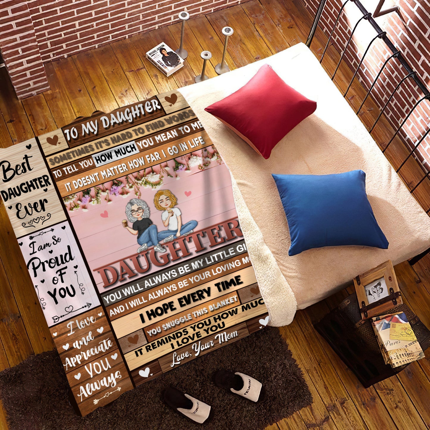 Daughter from Mom Cozy Fleece Blanket