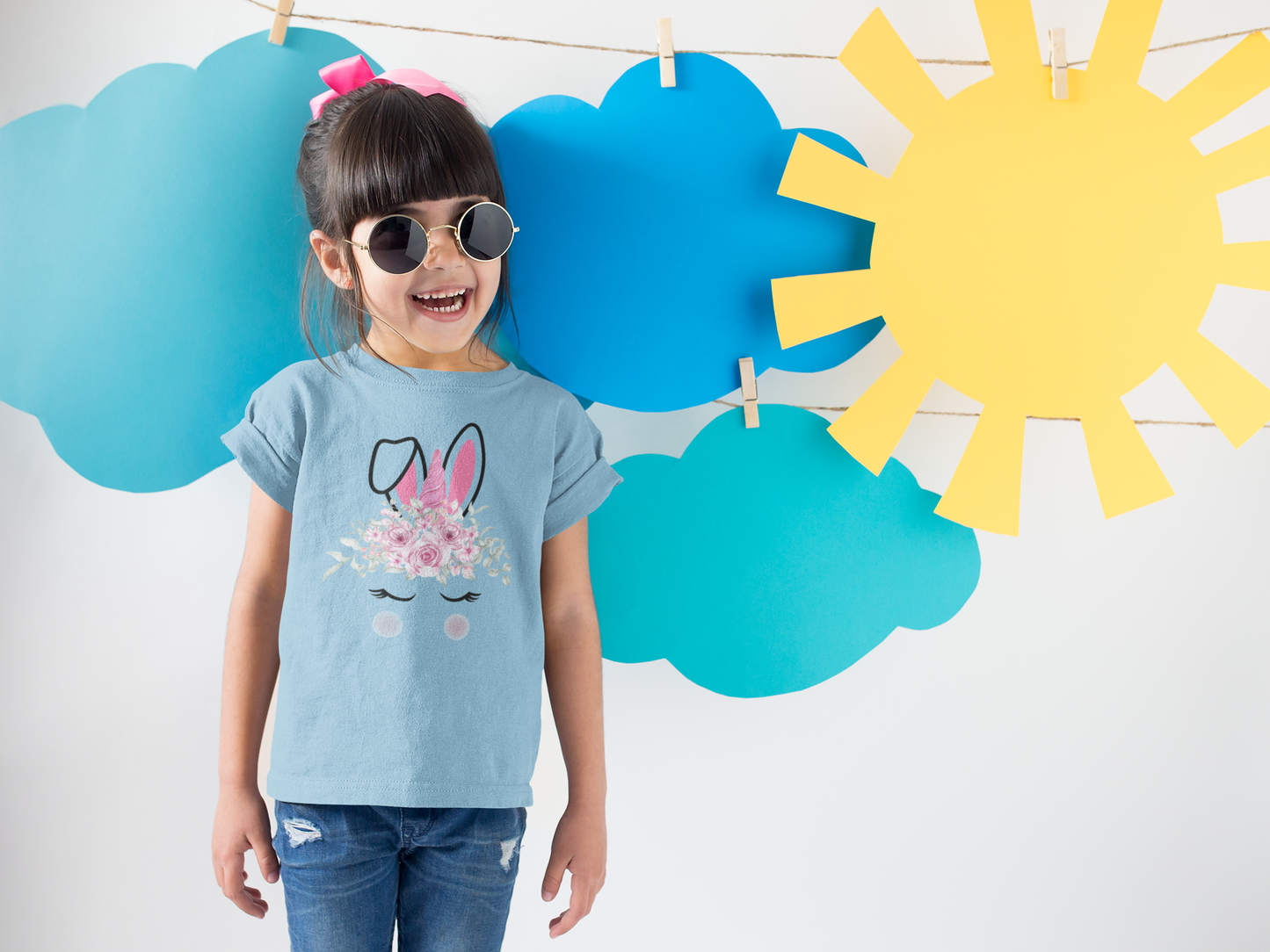 Unicorn Bunny 2 Youth 5.3 oz 100% Cotton T-Shirt