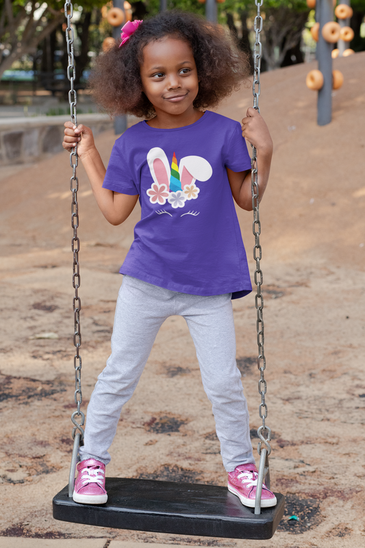 Unicorn Bunny 1 Youth 5.3 oz 100% Cotton T-Shirt