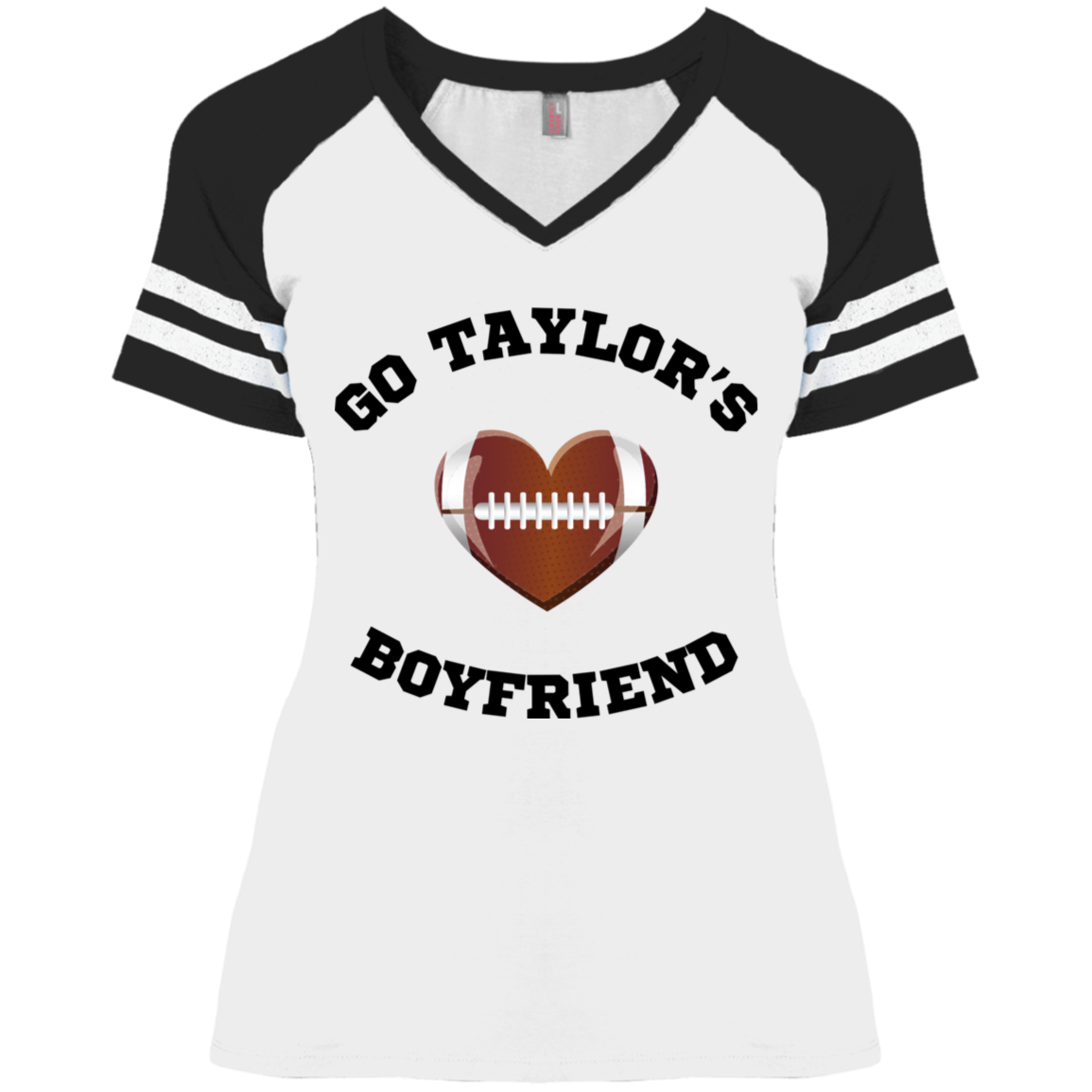 Go Taylor's Boyfriend Ladies' Game V-Neck T-Shirt