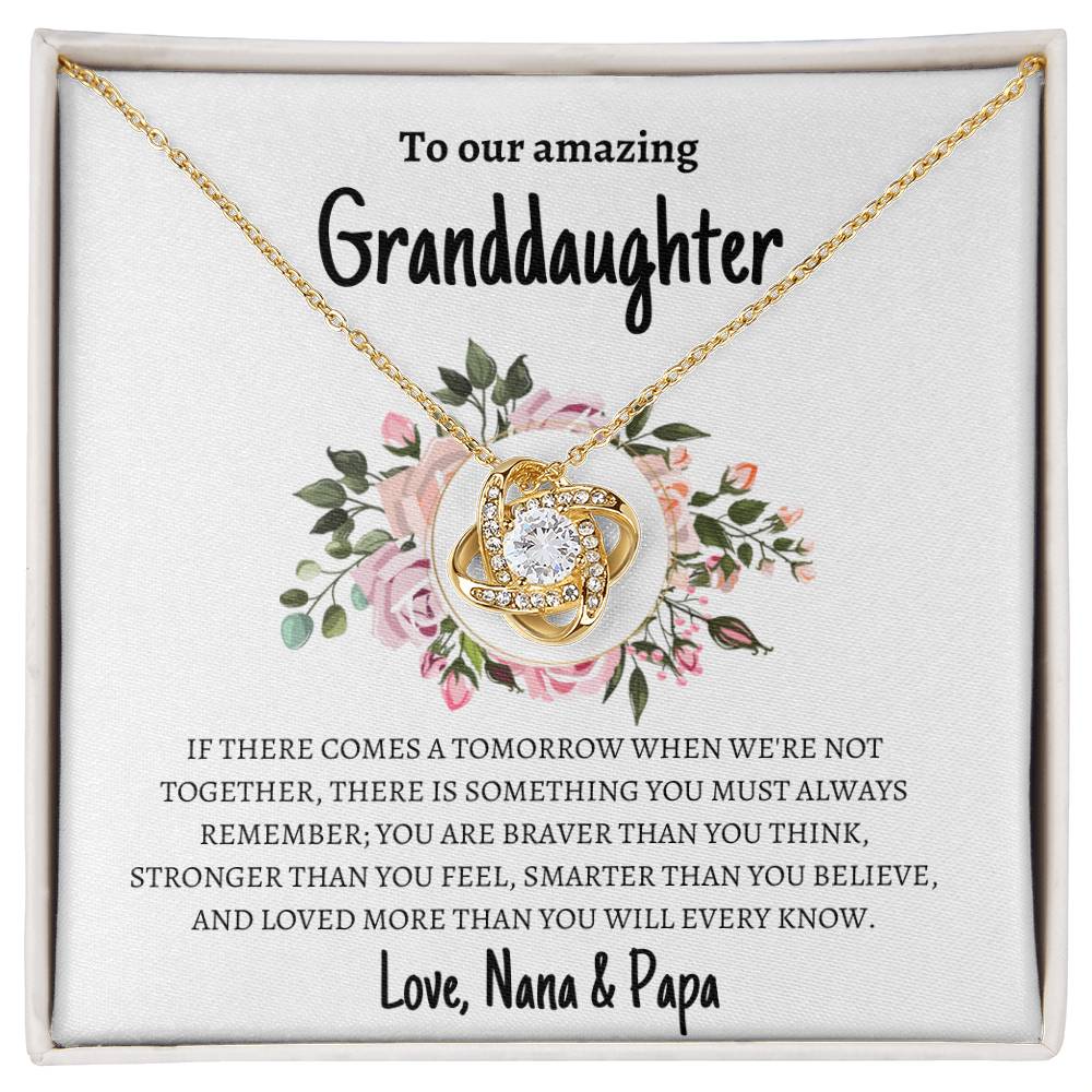 Granddaughter from Nana & Papa Love Knot Necklace