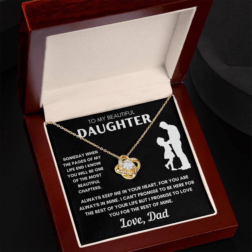 Daughter from Dad Silhouette Beautiful Chapters Love Knot