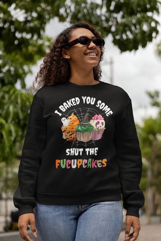 Halloween Fucupcakes Crewneck Pullover Sweatshirt