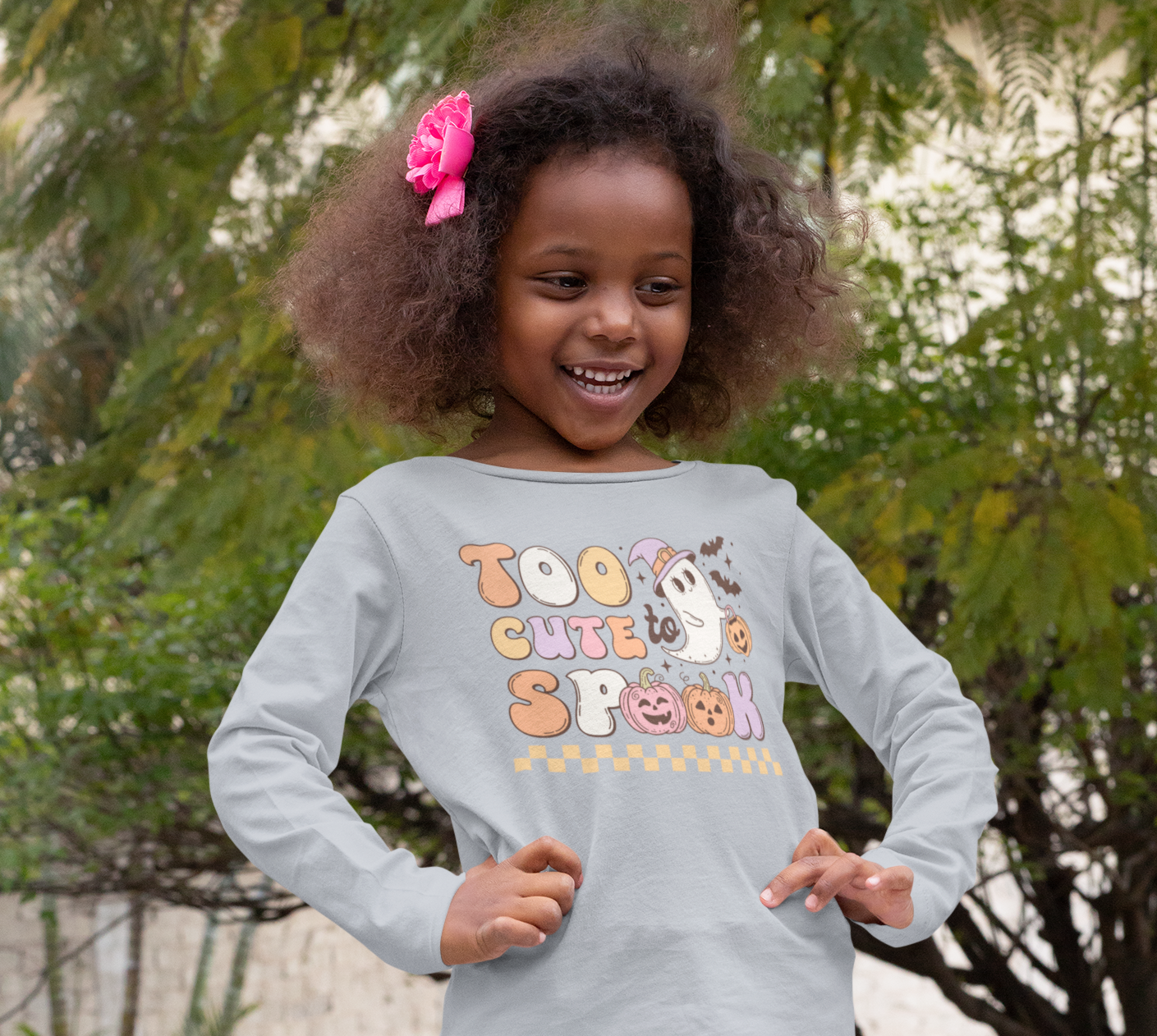 Too Cute to Spook Youth LS T-Shirt