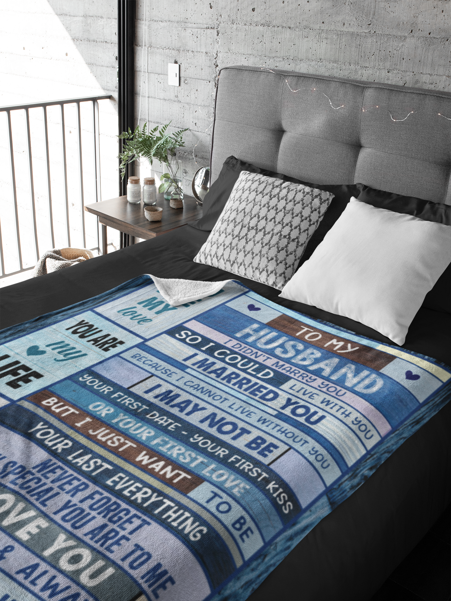 Husband Last Everything Message Blanket