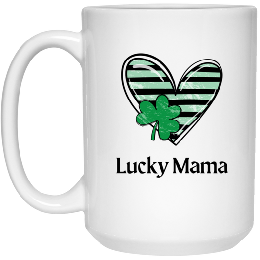 Lucky Mama 15 oz. White Mug
