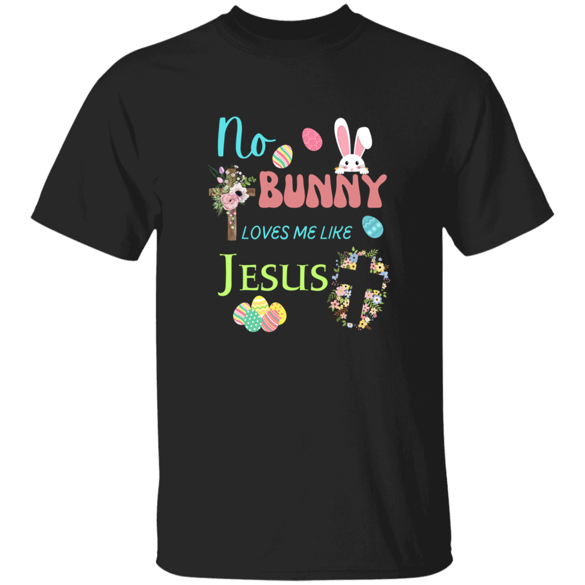 No Bunny Loves Me Like Jesus Youth 5.3 oz 100% Cotton T-Shirt