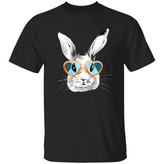 Heart Glasses Bunny Youth 5.3 oz 100% Cotton T-Shirt