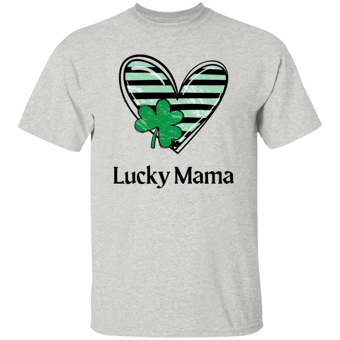 Lucky Mama Shamrock Heart T-Shirt