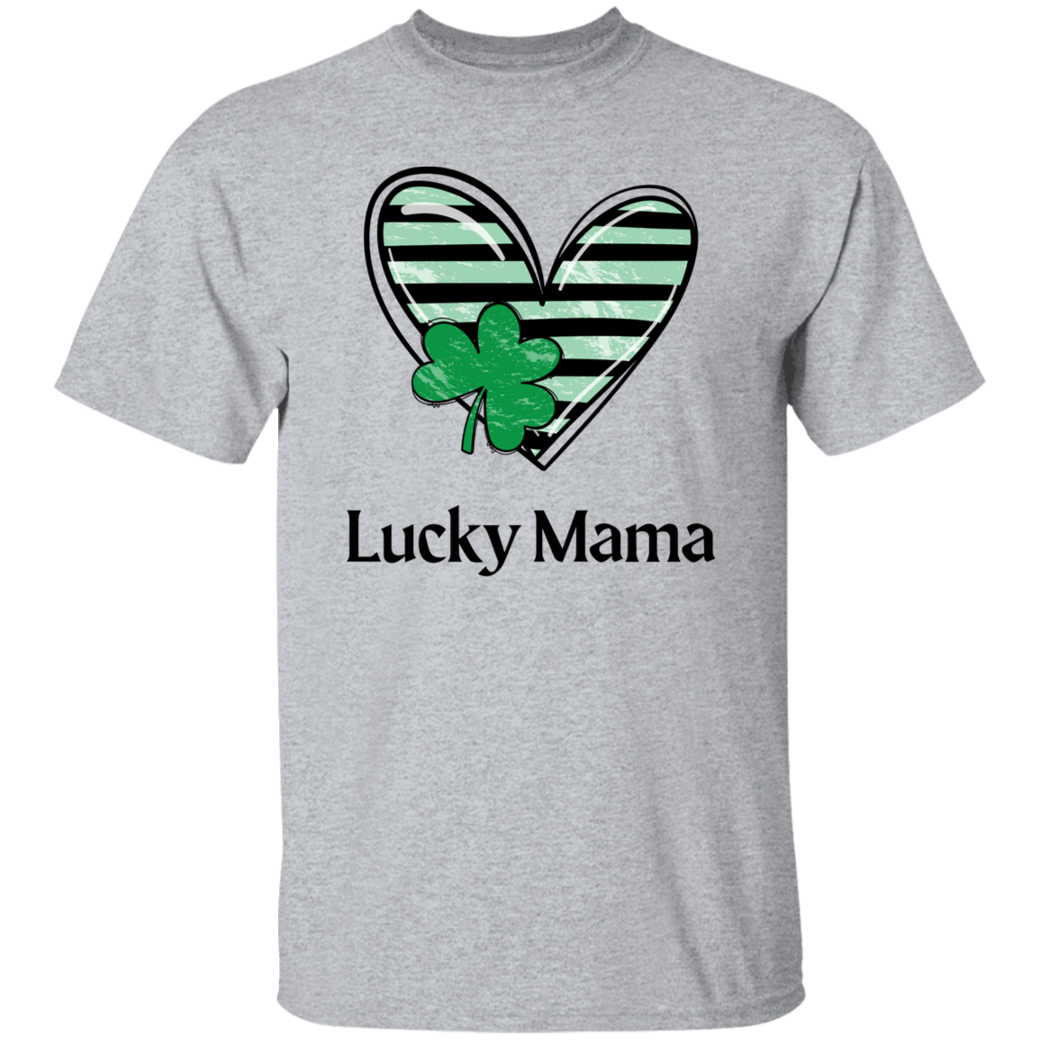 Lucky Mama Shamrock Heart T-Shirt