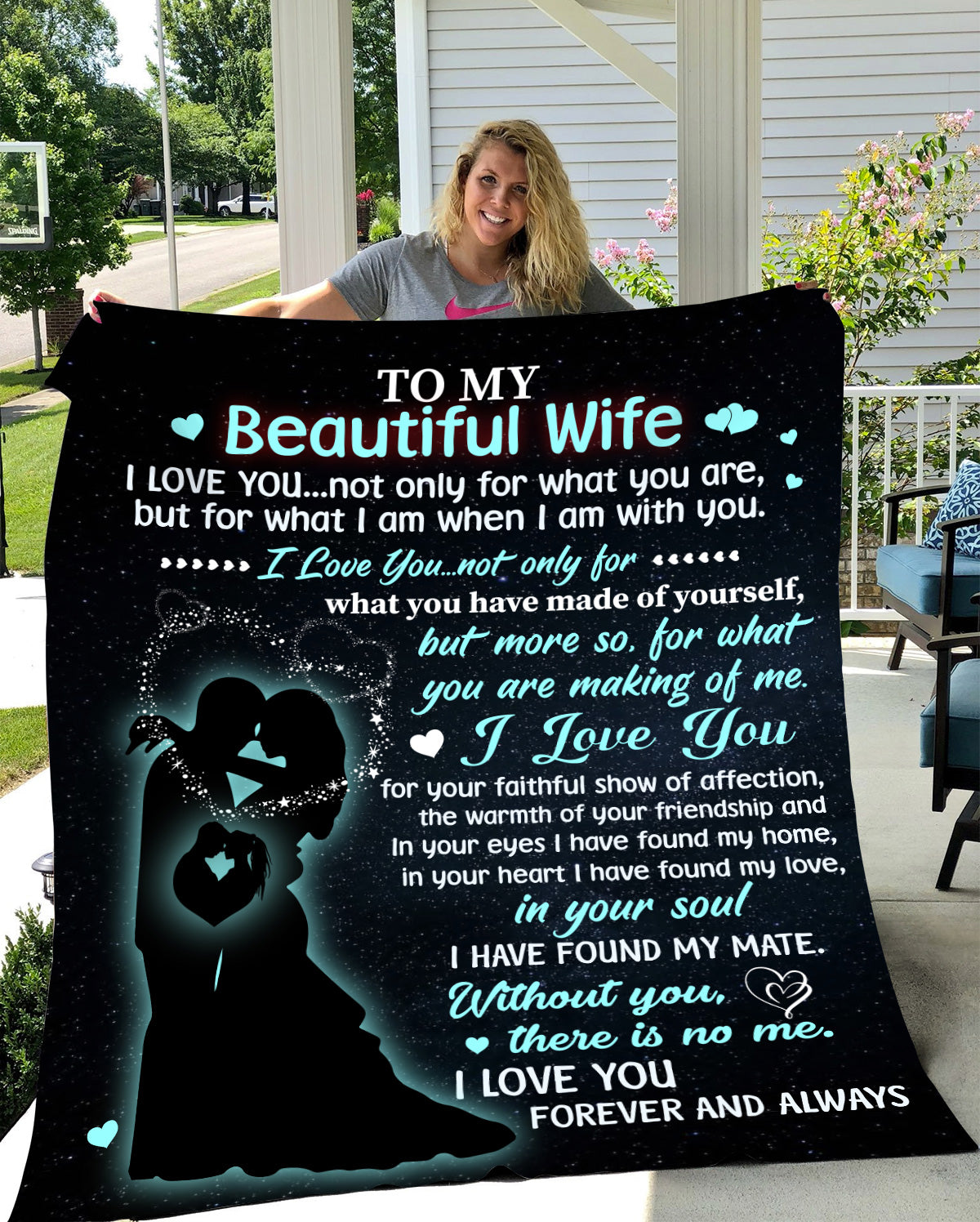 Beautiful Wife Cozy Fleece Blanket