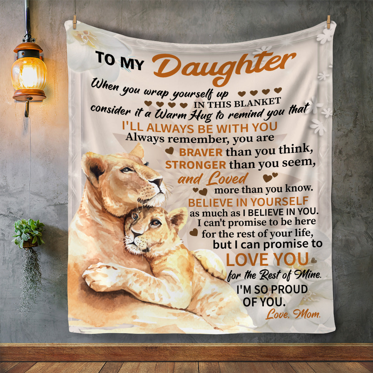 Daughter from Mom Lioness Blanket