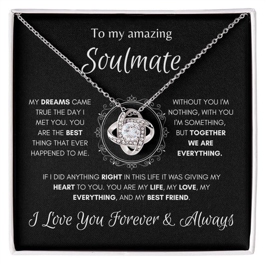 Amazing Soulmate Best Friend Love Knot Necklace