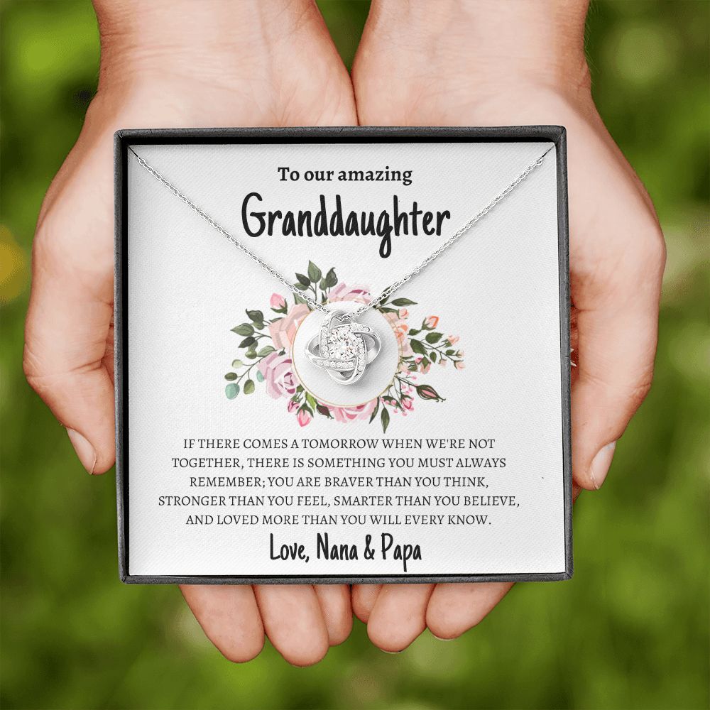 Granddaughter from Nana & Papa Love Knot Necklace