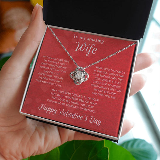 Amazing Wife Valentine's Love Knot Necklace