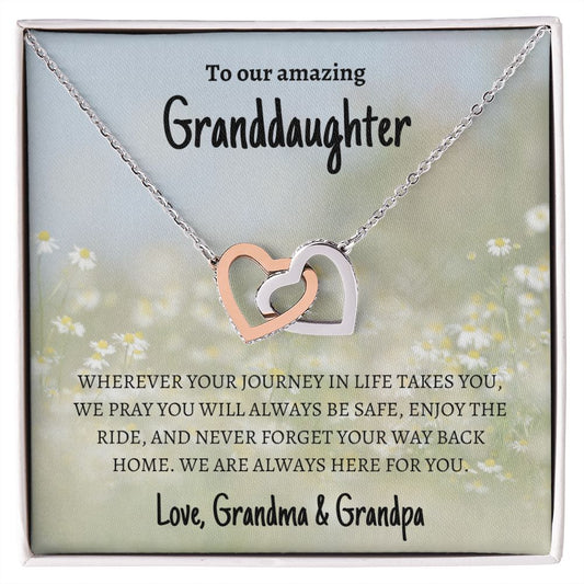 Granddaughter from Both Interlocking Hearts Necklace