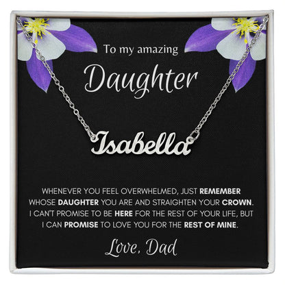 Daughter from Dad Custom Name Necklace