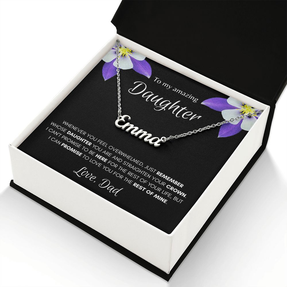 Daughter from Dad Custom Name Necklace