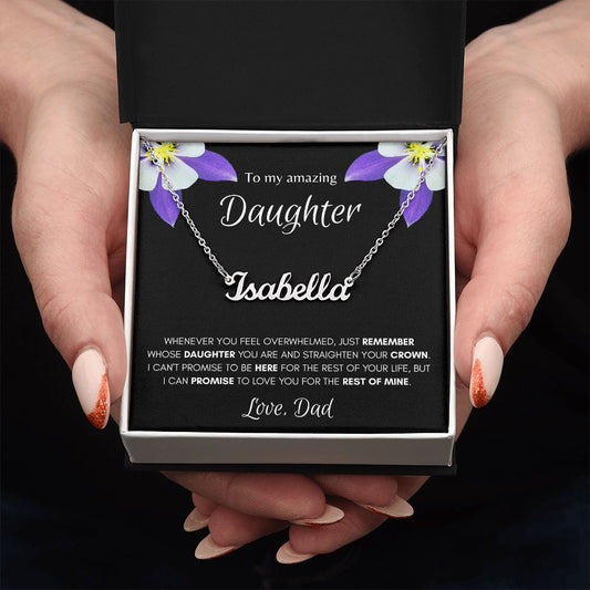 Daughter from Dad Custom Name Necklace
