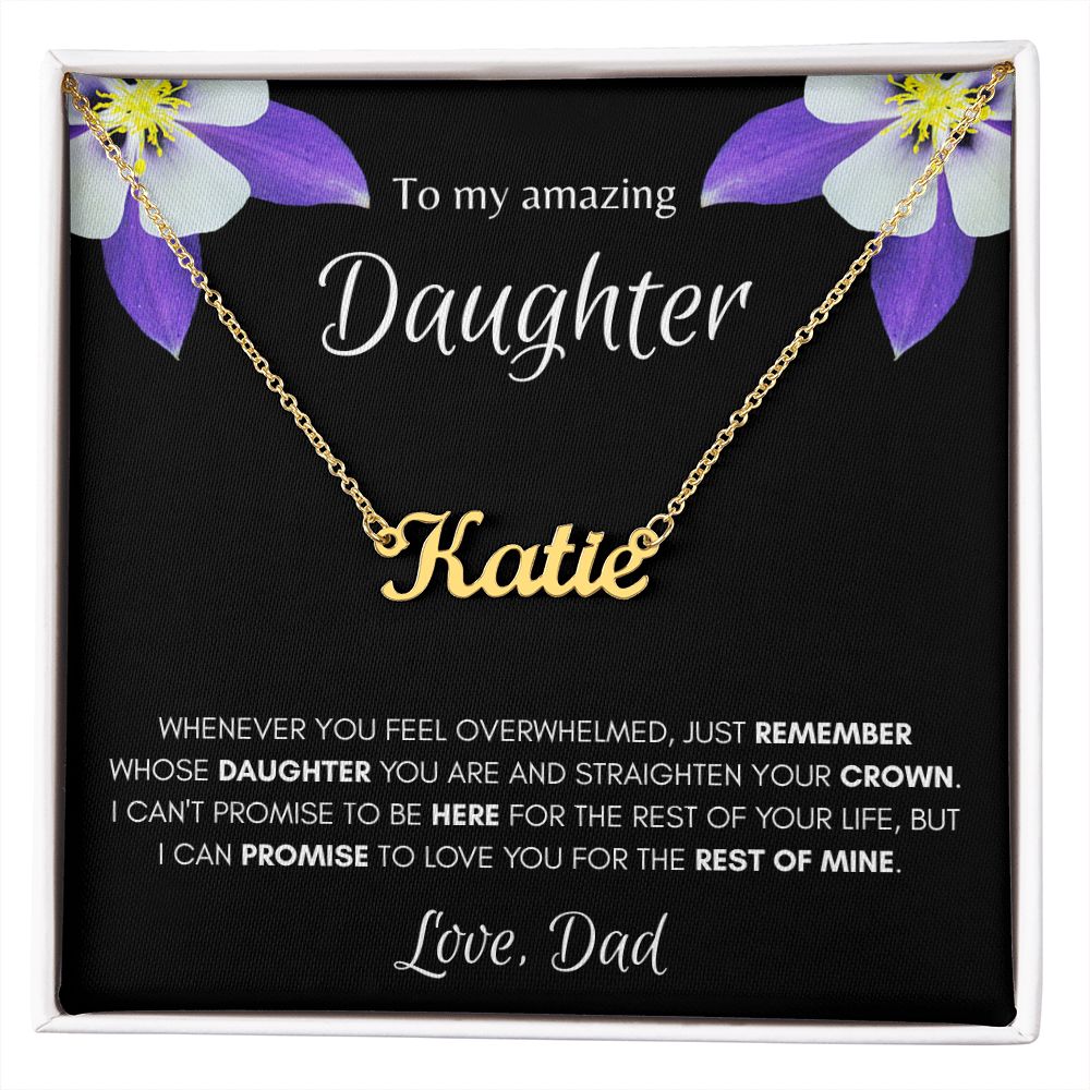 Daughter from Dad Custom Name Necklace