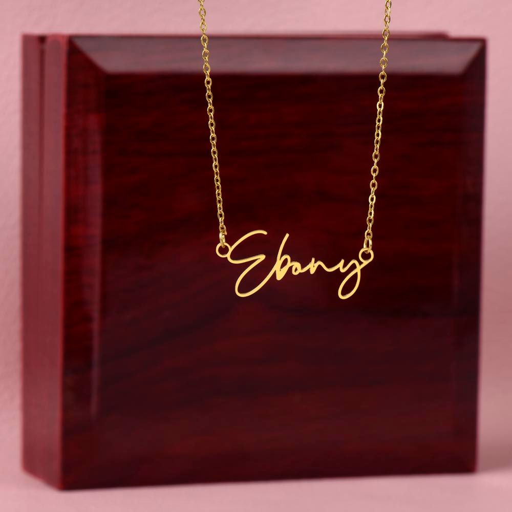 Daughter from Dad Signature Style Name Necklace