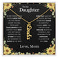 Daughter from Mom Vertical Name Necklace