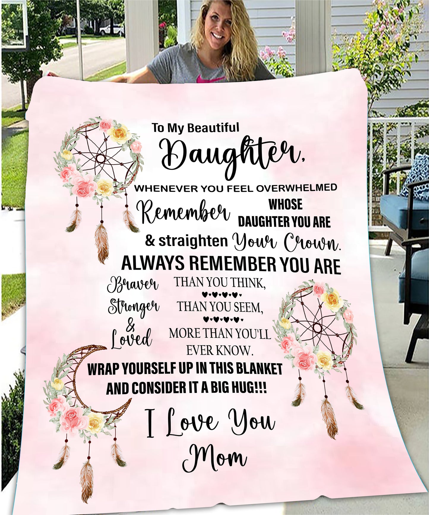 Daughter Dreamcatchers Cozy Plush Fleece Blanket