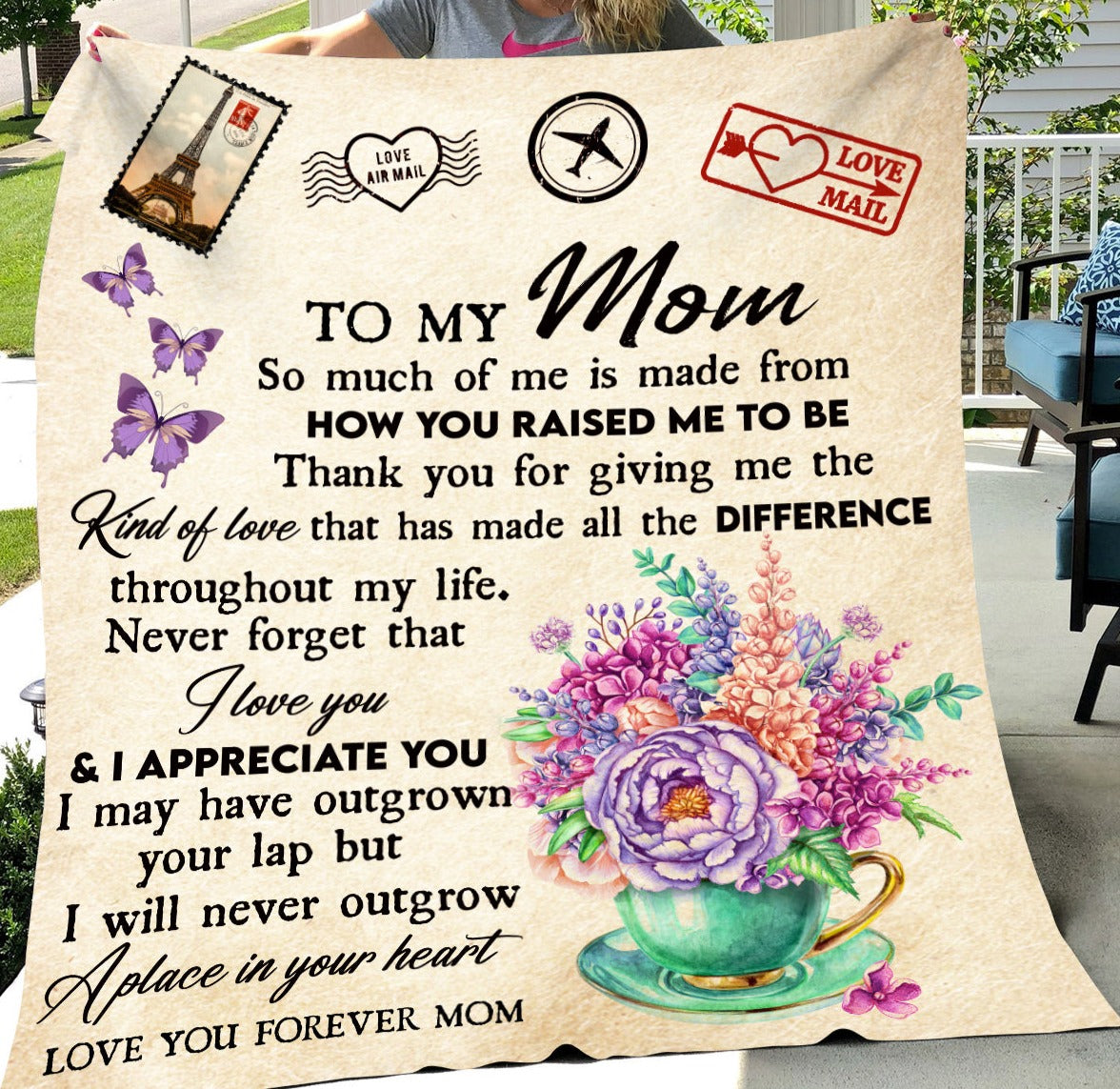 Mom Mail & Flowers Cozy Plush Fleece Blanket