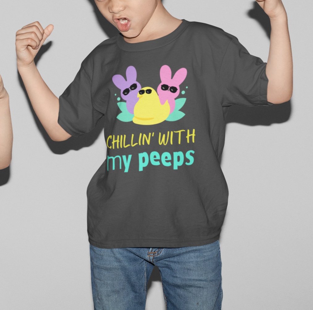 Chillin' with my Peeps Youth 5.3 oz 100% Cotton T-Shirt
